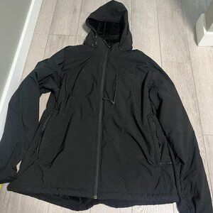 Kirkland Signature Sherpa Lined Softshell Detachable Hood Jacket Black XXL